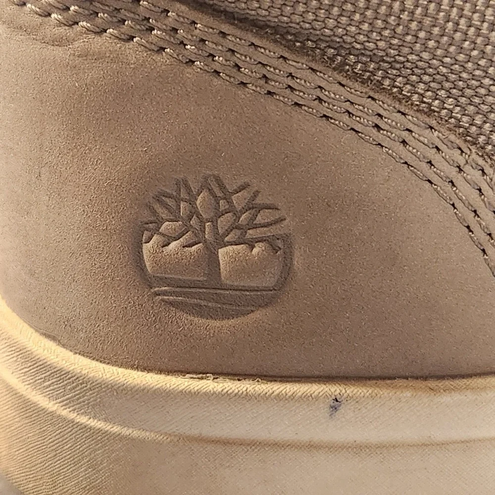 Timberland Boots Mens 10.5 Gray Davis Square Chukka Defender Canvas Suede